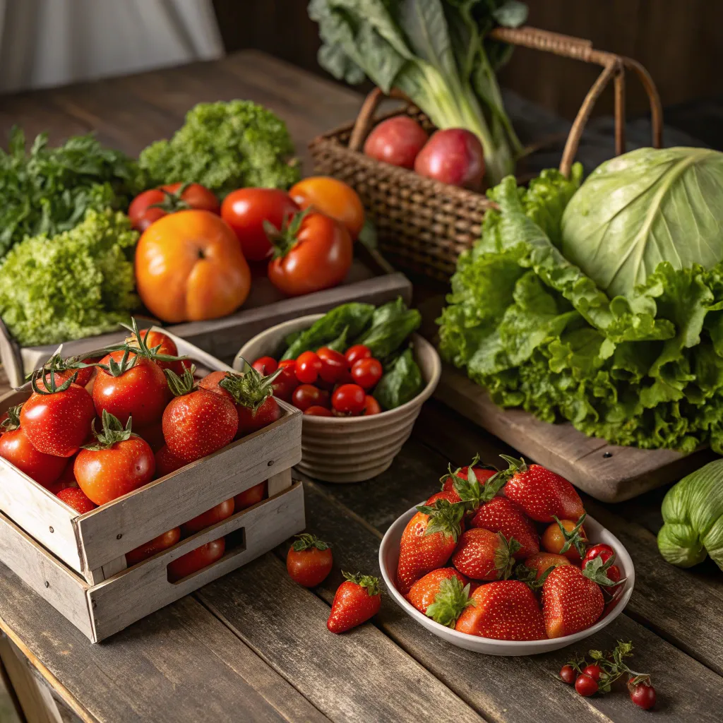 Fresh produce from local farms